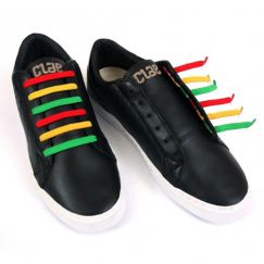 U-Lace classic Rasta reggae lacets élastiques plats