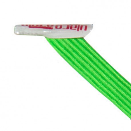 U-Lace mix and match Black lacets élastiques de couleur vert fluo
