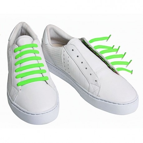 Kiddos Bright Green Lacets élastiques vert fluo flashy Enfant