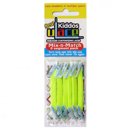 Kiddos Neon Yellow Lacets élastiques jaune fluo Enfant