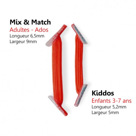 Kiddos Scarlet Lacets élastiques rouges Enfant