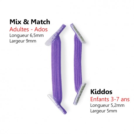 Kiddos Lavender Lacets élastiques lavande Enfant