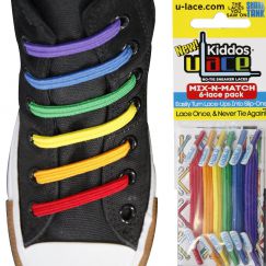 Kiddos Rainbow Lacets élastiquesrouge,orange,jaune, verts ,bleu, violetEnfant